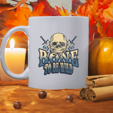 Bone To Be Wild – the perfect rebellious mug for spooky coffee lovers.