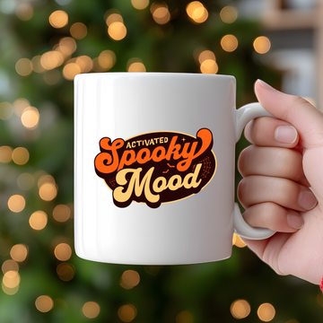 Activated Spooky Mood – the perfect eerie mug for Halloween lovers and coffee enthusiasts.
