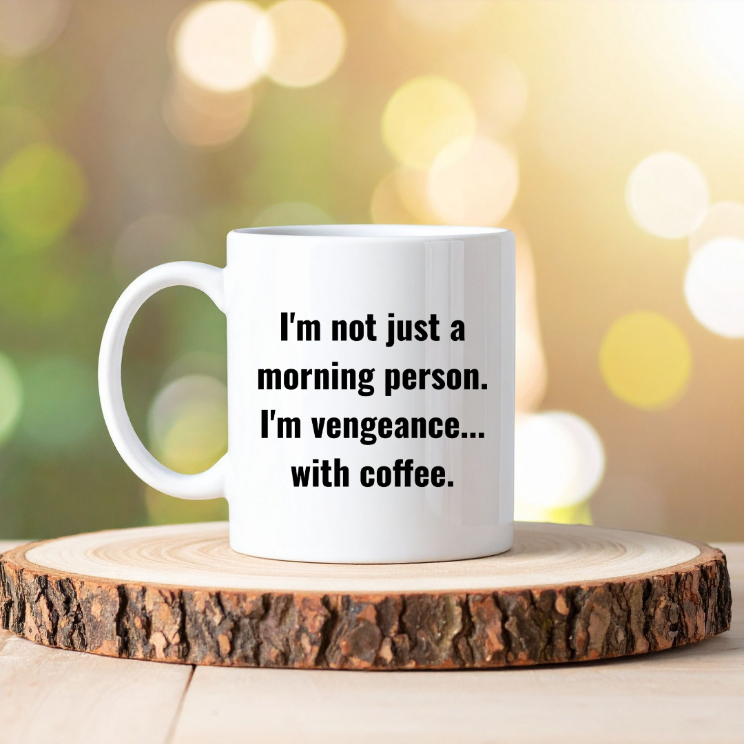 I'm not just a morning person. I'm vengeance... with coffee Mug