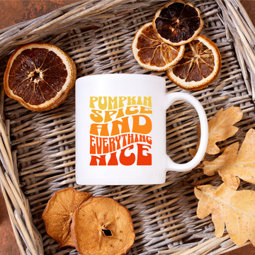 Pumpkin Spice and Everything Nice – the perfect heartwarming mug for cozy coffee lovers.