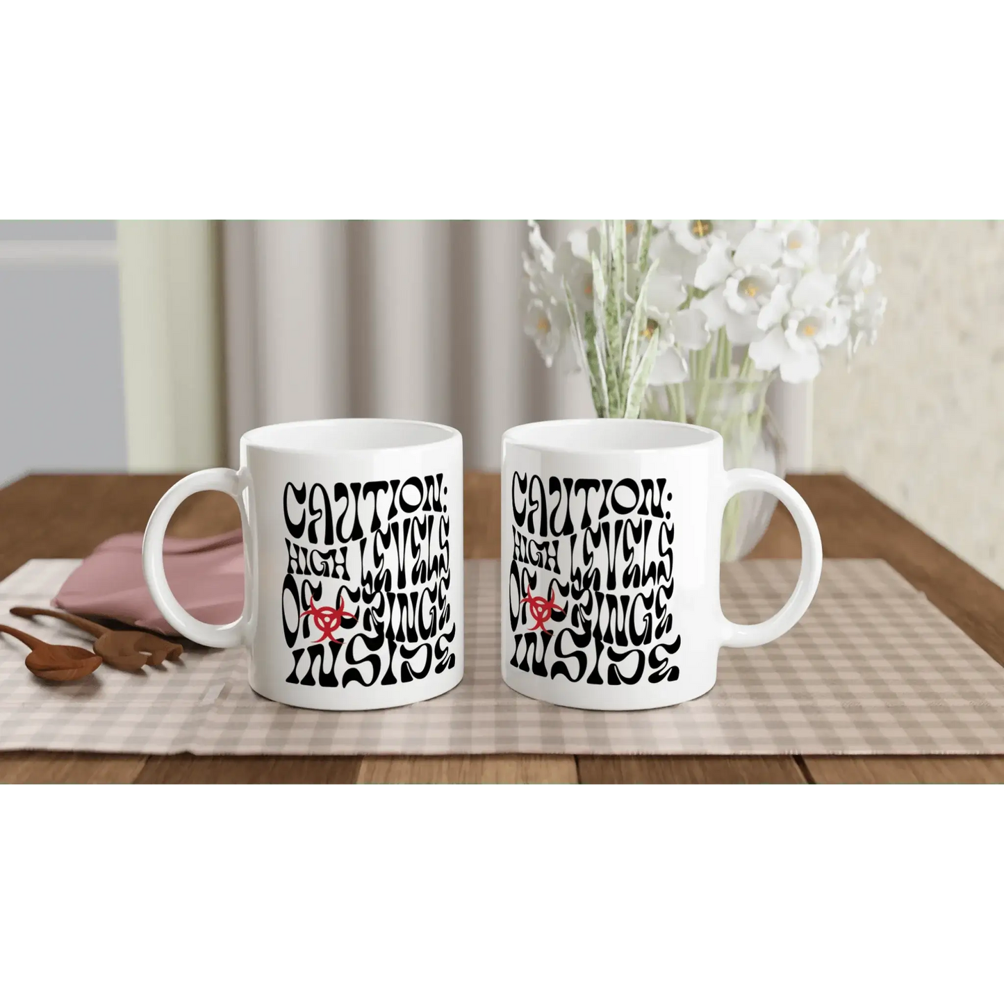 Caution High levels of cringe inside Mug - Mood In A Mug