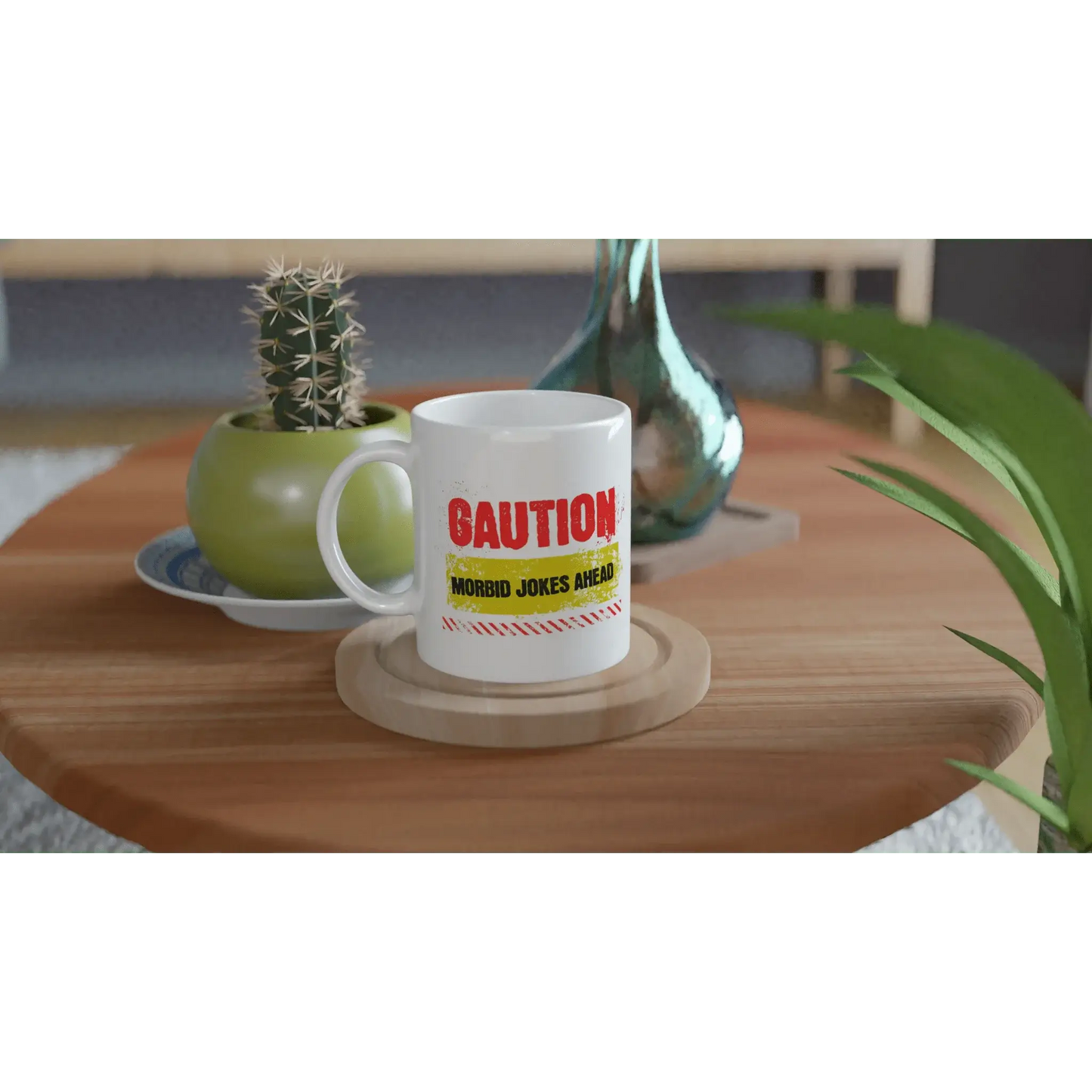Caution! Morbid Jokes Ahead Mug - Mood In A Mug