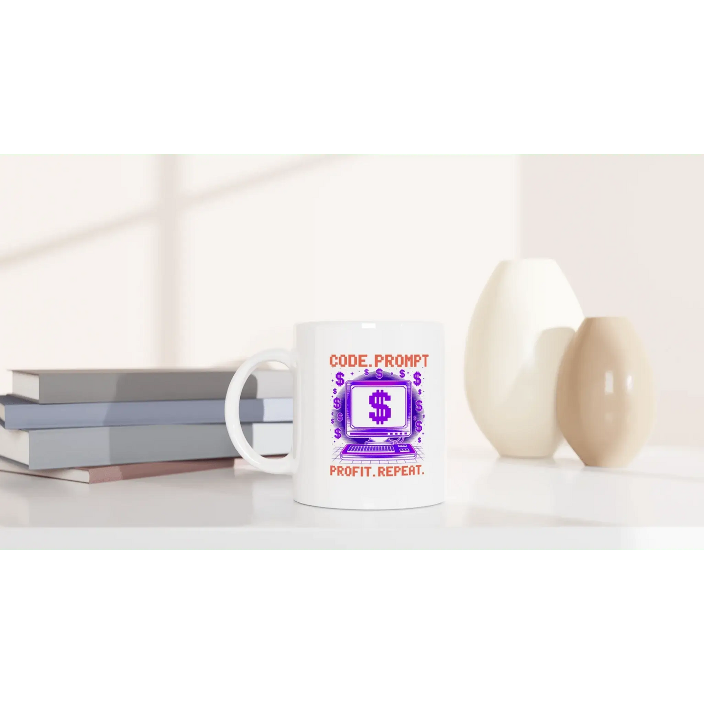Code.prompt.profit.repeat mug - Mood In A Mug