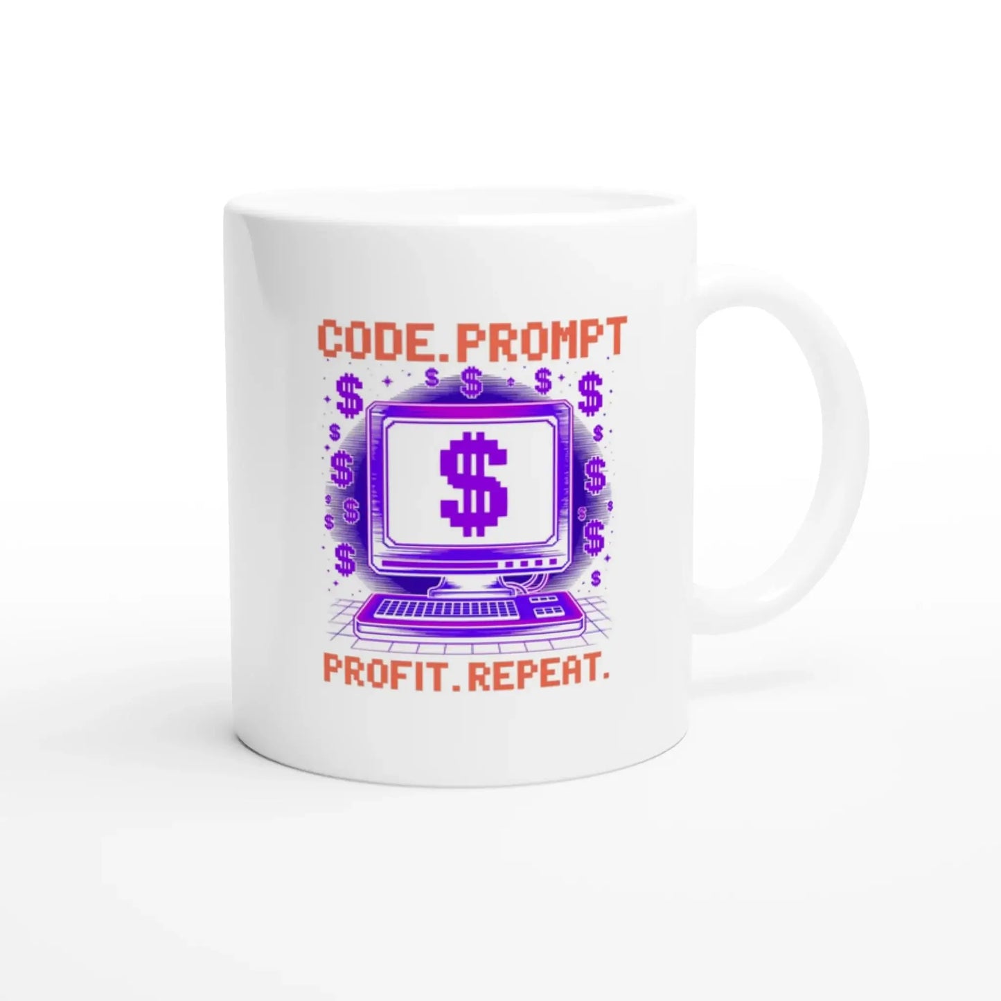 Code.prompt.profit.repeat mug - Mood In A Mug