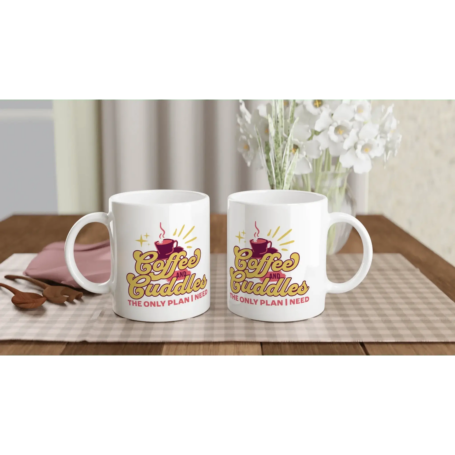Coffee and cuddles the only plan I need Mug - Mood In A Mug