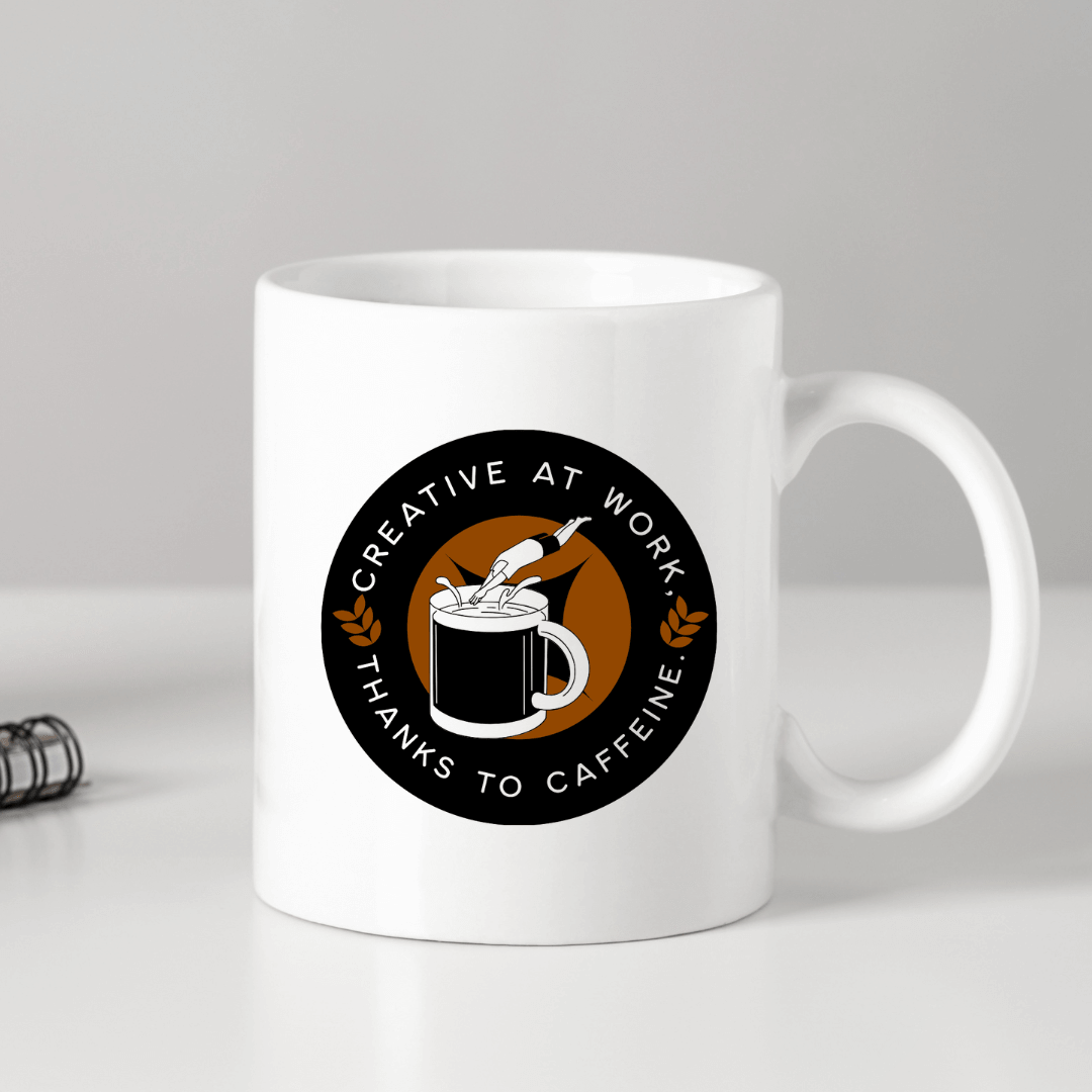 Creative at work, thanks to caffeine Mug - Mood In A Mug