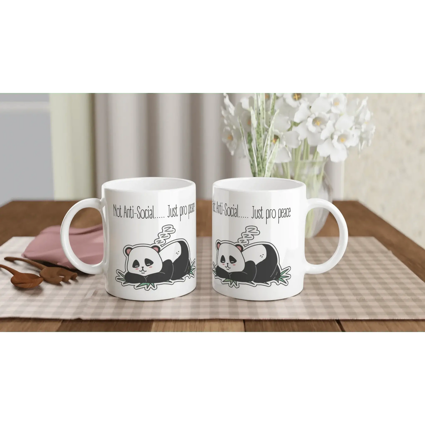 Not Anti - Social, Just Pro - Peace Mug - Mood In A Mug
