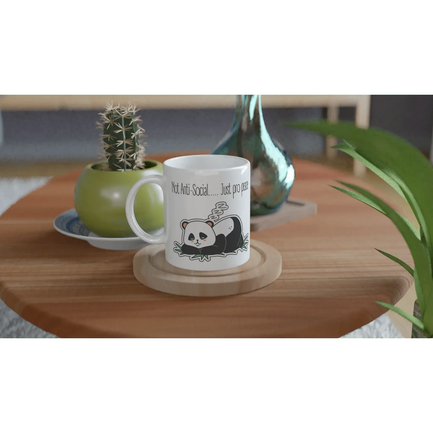 Not Anti - Social, Just Pro - Peace Mug - Mood In A Mug