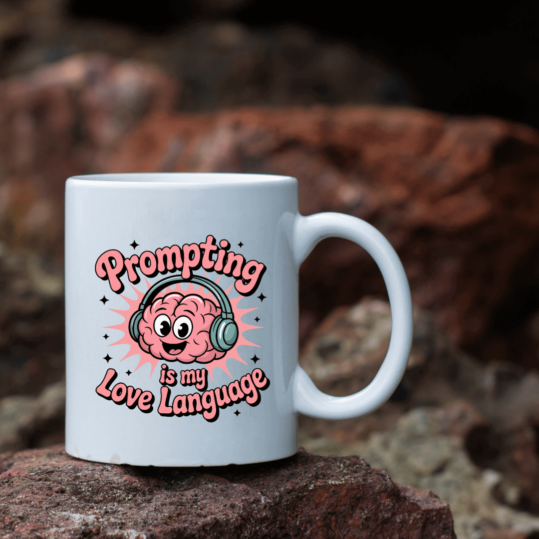 Prompting is my love language mug - Mood In A Mug