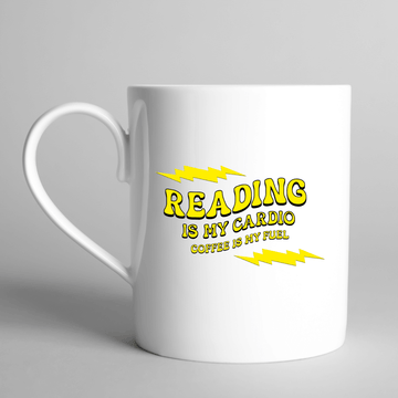 Reading is my cardio. Coffee is my fuel Mug - Mood In A Mug