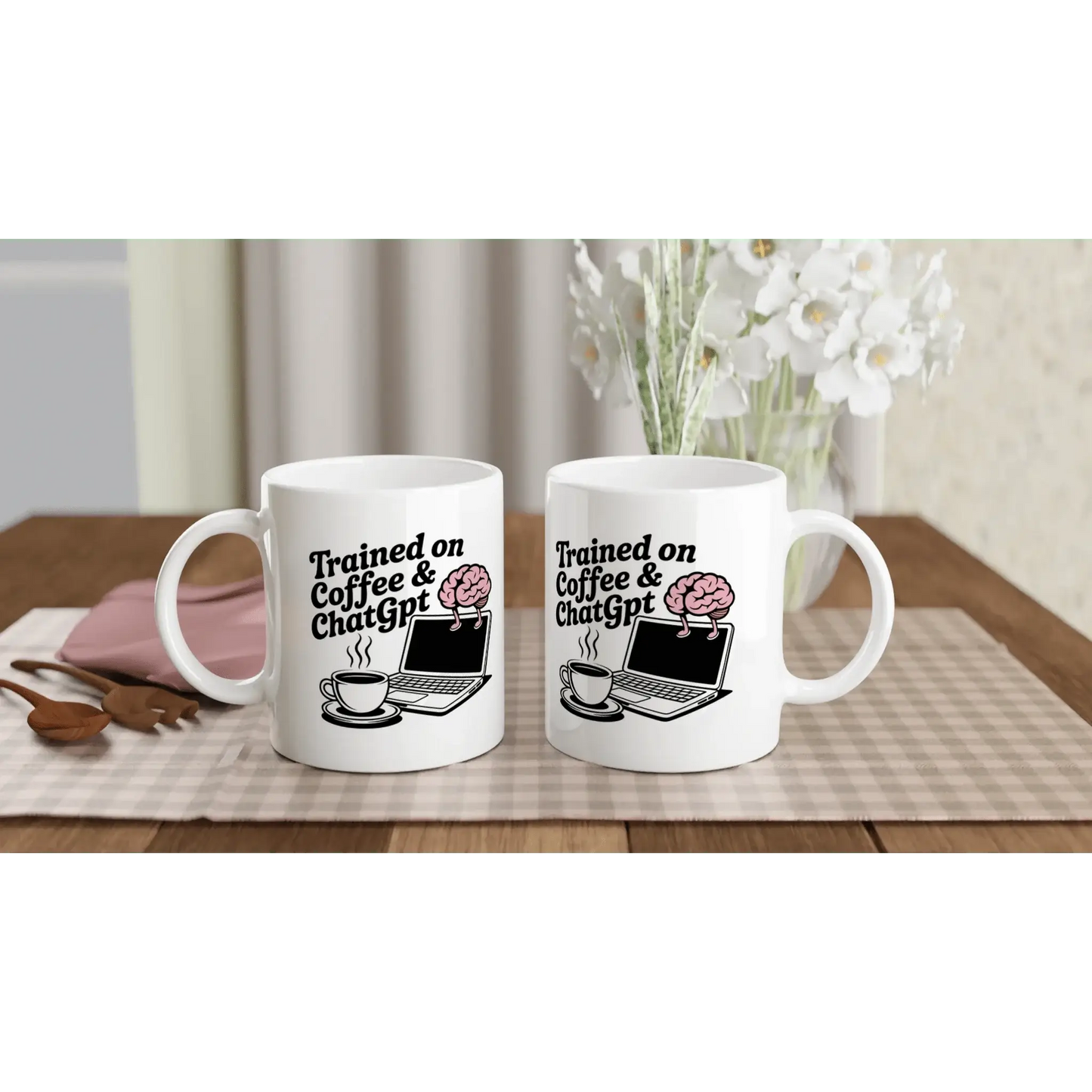 Trained on Coffee and Chatgpt Mug - Mood In A Mug