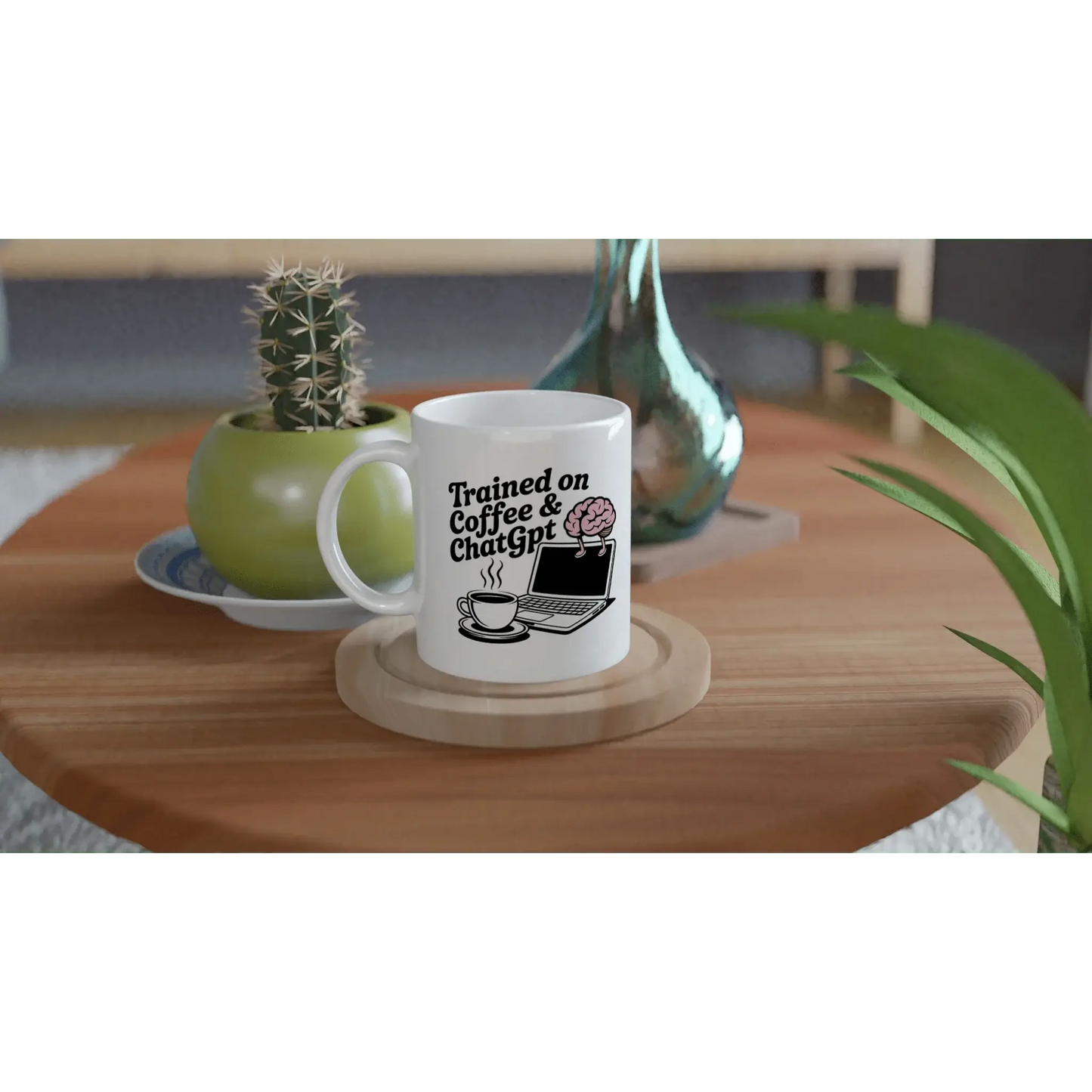 Trained on Coffee and Chatgpt Mug - Mood In A Mug
