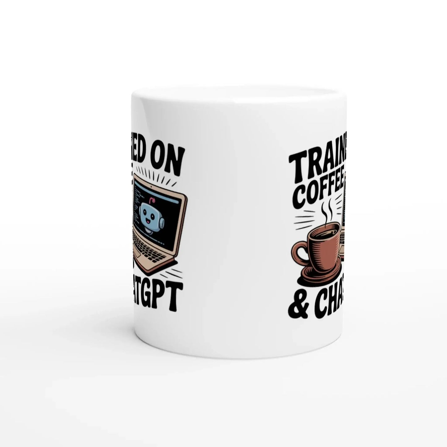 Trained on Coffee and Chatgpt Mug - Mood In A Mug