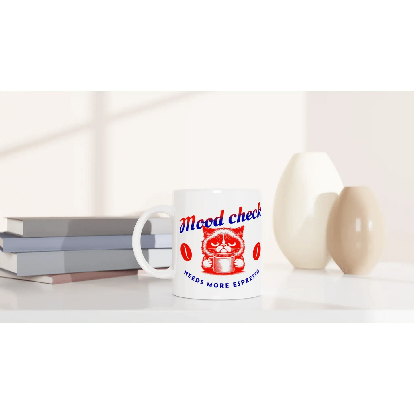 White 11oz Ceramic Mug - Mood In A Mug
