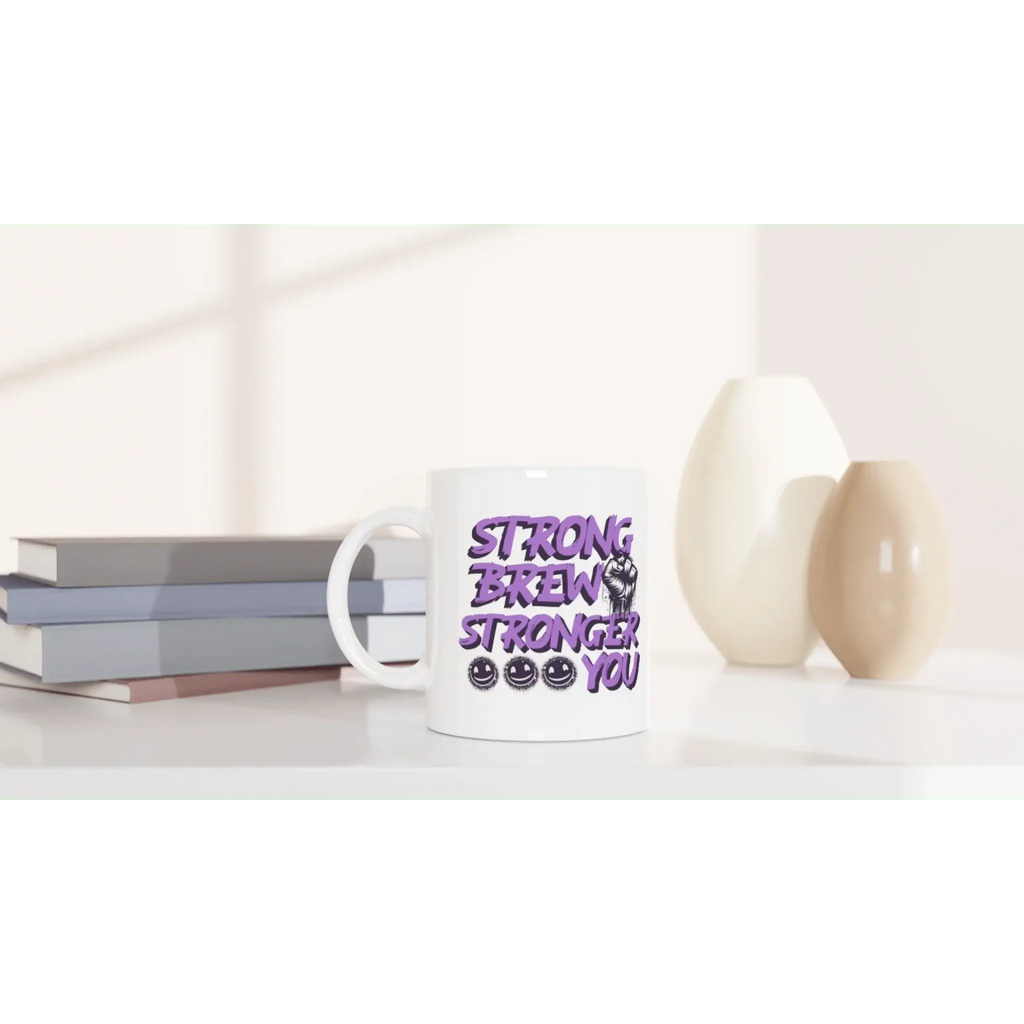White 11oz Ceramic Mug - Mood In A Mug