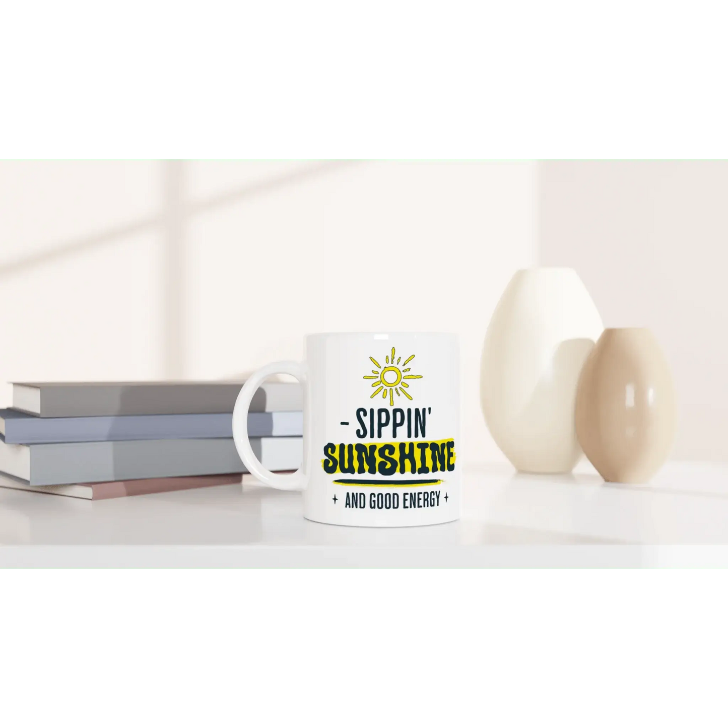 White 11oz Ceramic Mug - Mood In A Mug