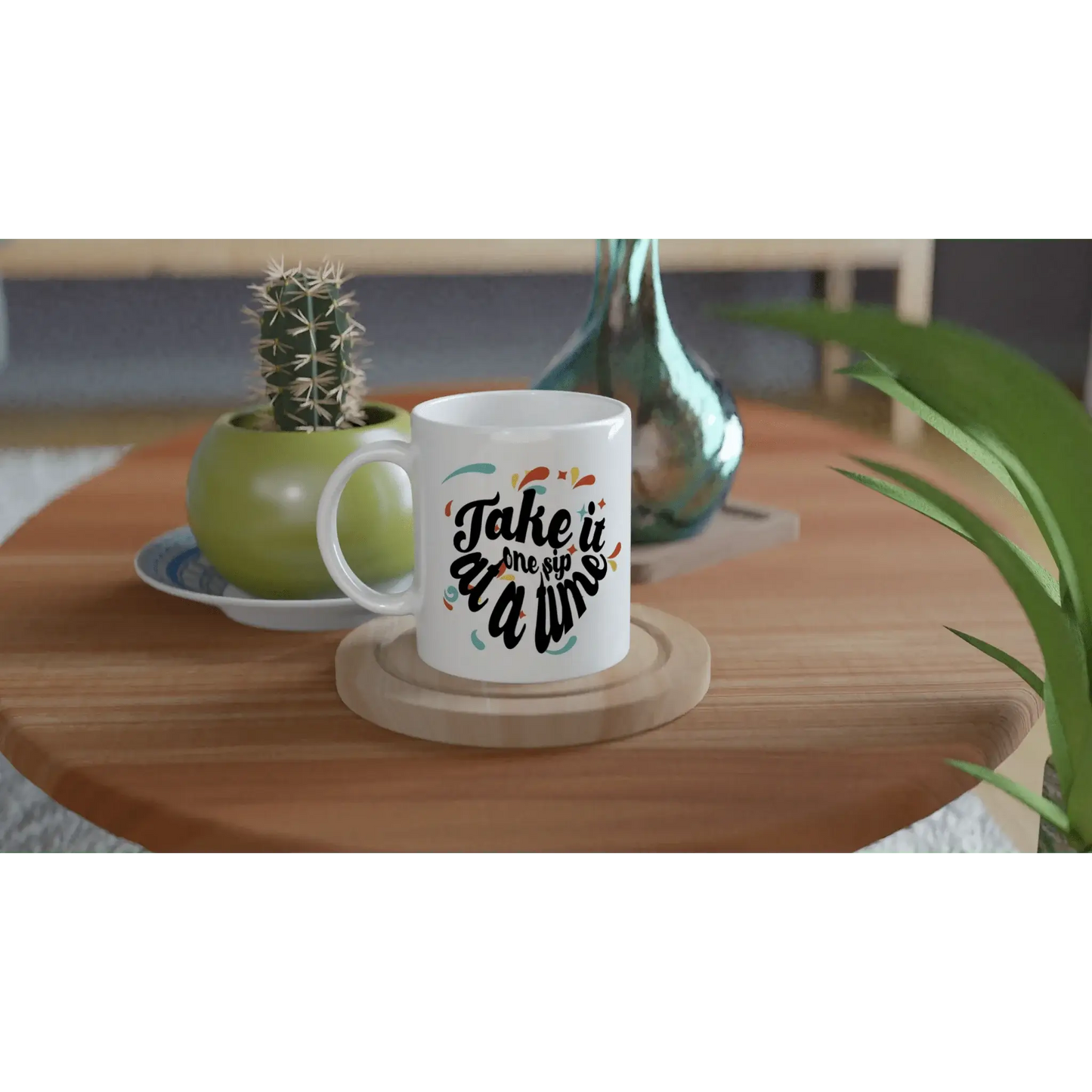 White 11oz Ceramic Mug - Mood In A Mug