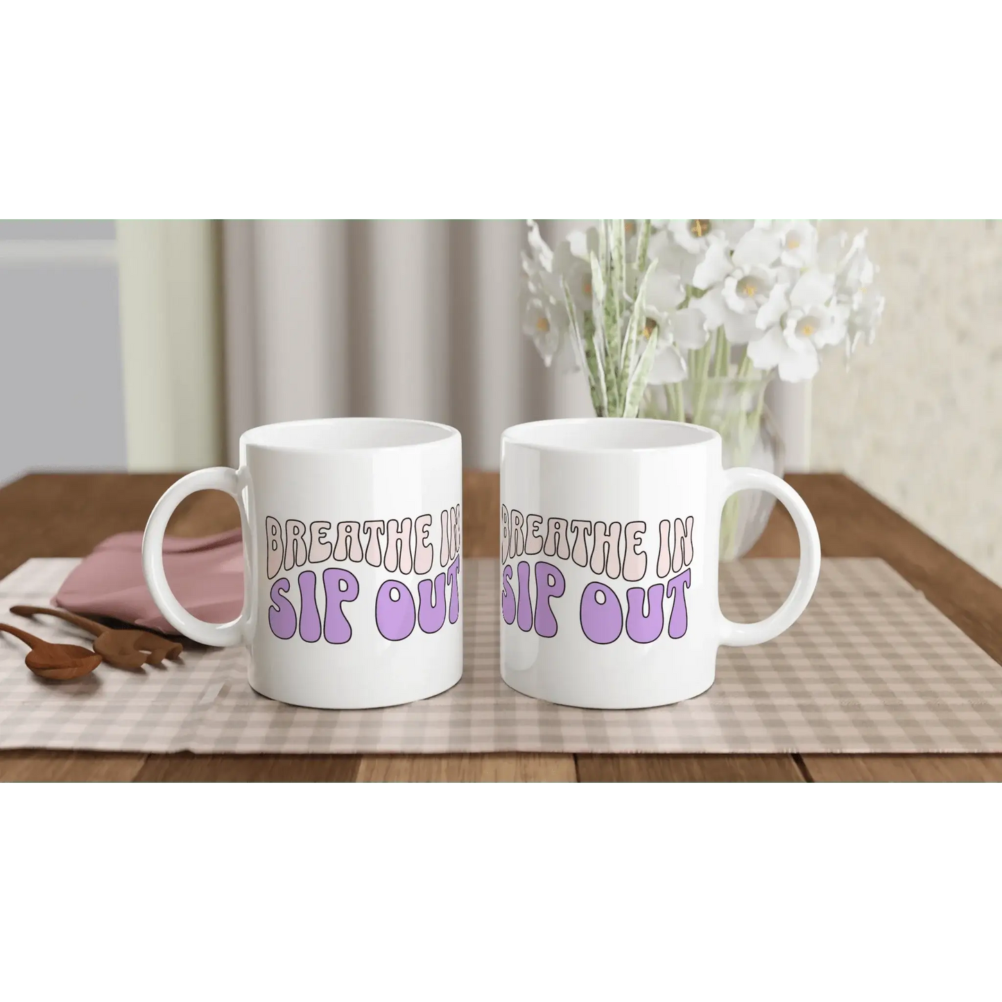 White 11oz Ceramic Mug - Mood In A Mug