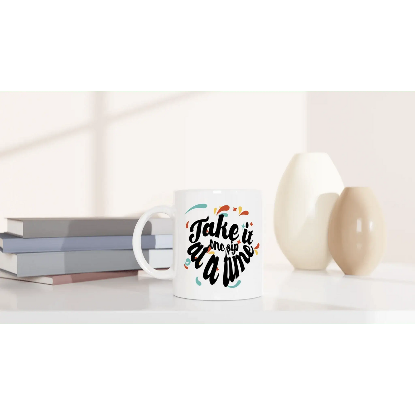 White 11oz Ceramic Mug - Mood In A Mug