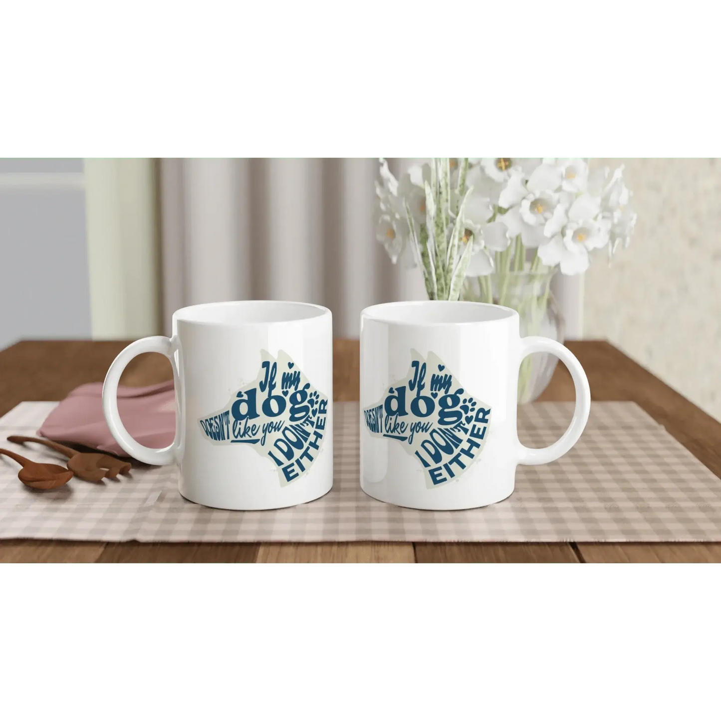 White 11oz Ceramic Mug - Mood In A Mug