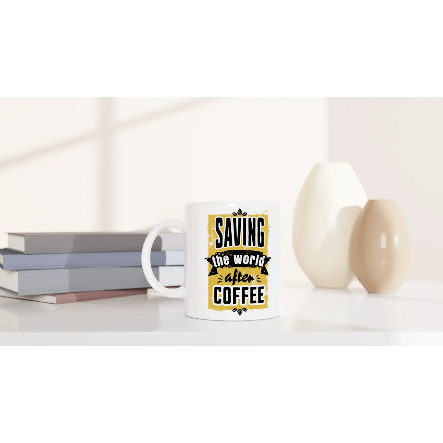 White 11oz Ceramic Mug - Mood In A Mug