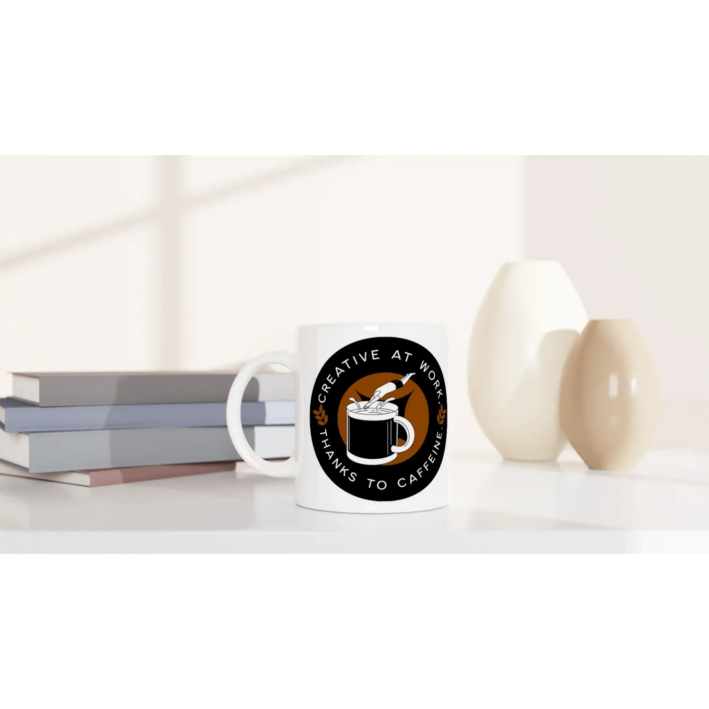 White 11oz Ceramic Mug - Mood In A Mug
