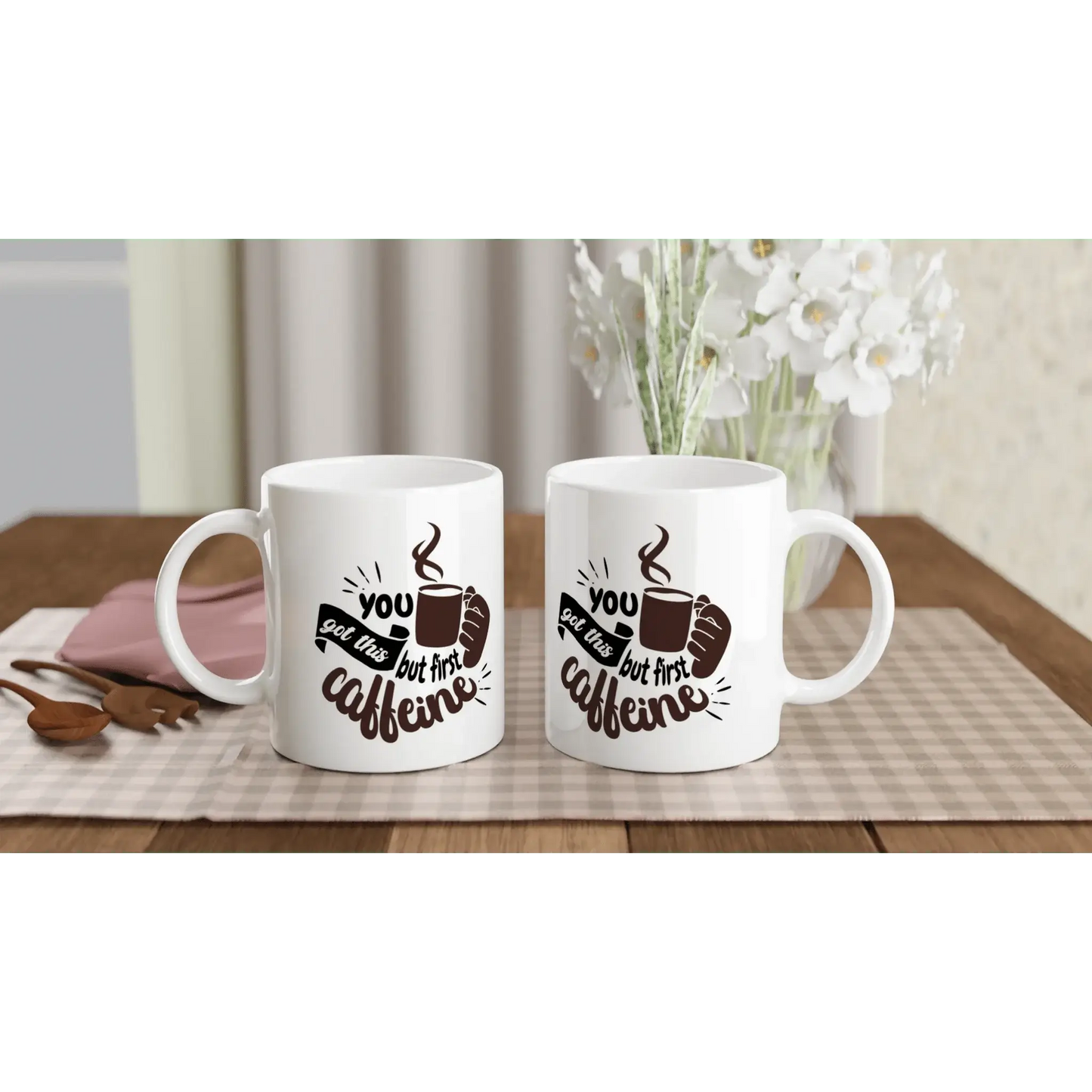 White 11oz Ceramic Mug - Mood In A Mug