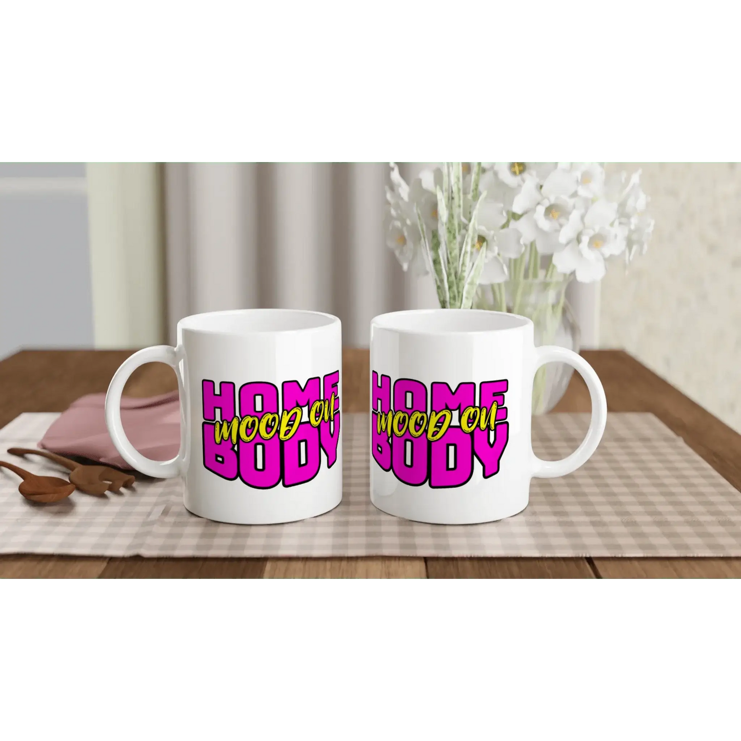 White 11oz Ceramic Mug - Mood In A Mug