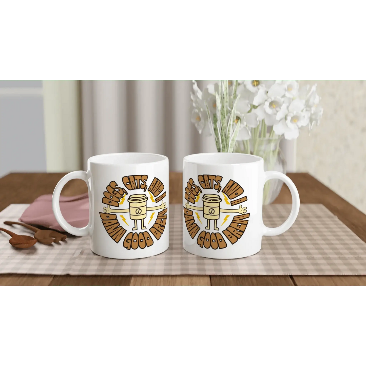 White 11oz Ceramic Mug - Mood In A Mug