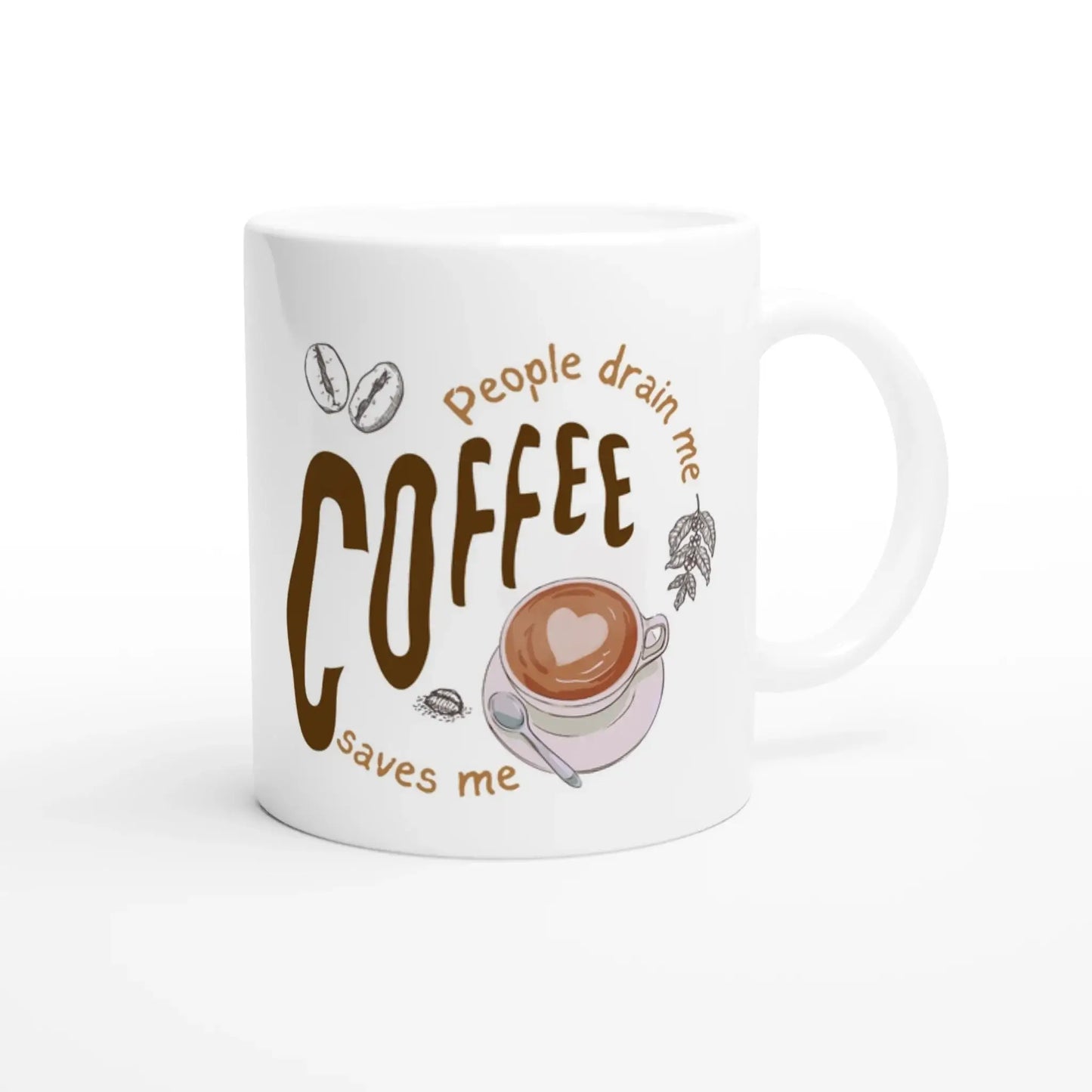 White 11oz Ceramic Mug - Mood In A Mug