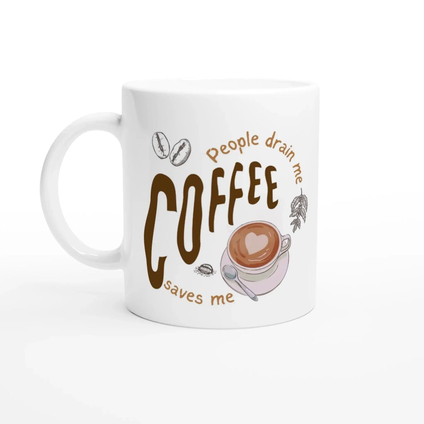 White 11oz Ceramic Mug - Mood In A Mug