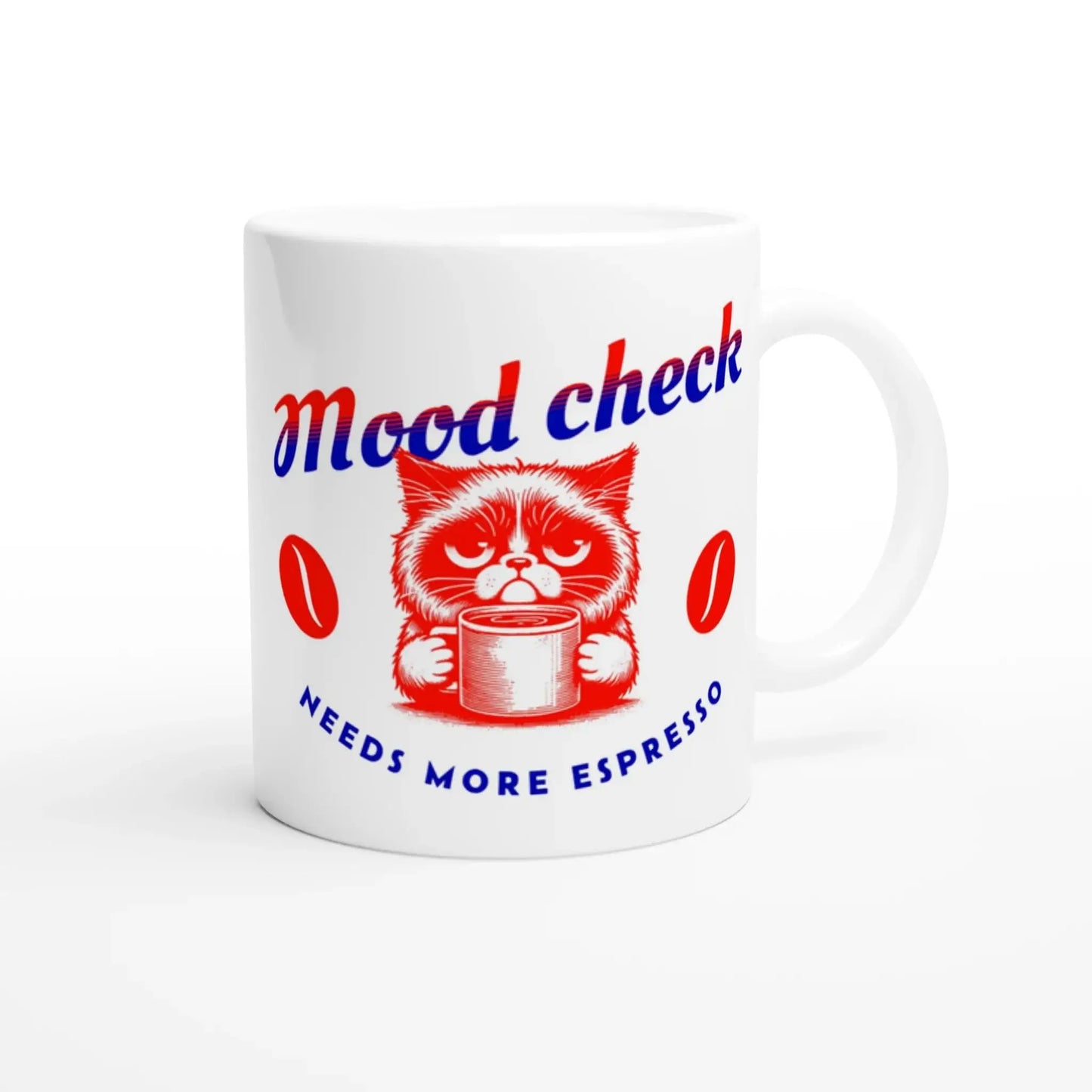 White 11oz Ceramic Mug - Mood In A Mug