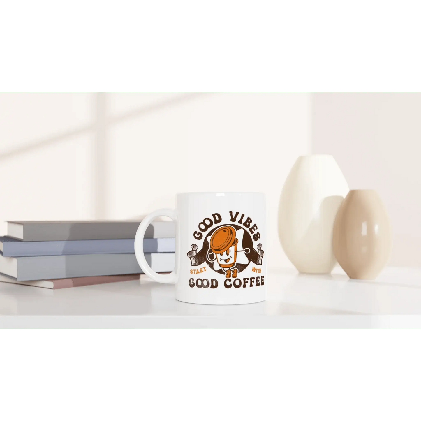 White 11oz Ceramic Mug - Mood In A Mug