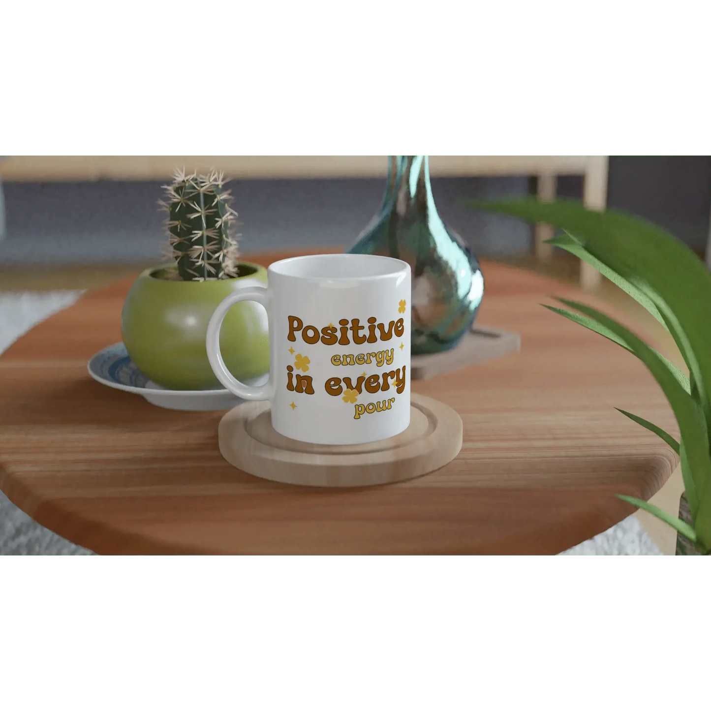 White 11oz Ceramic Mug - Mood In A Mug