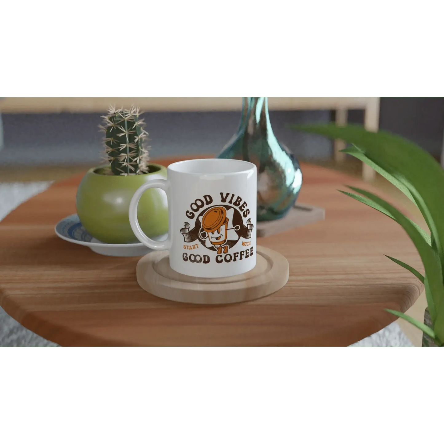 White 11oz Ceramic Mug - Mood In A Mug