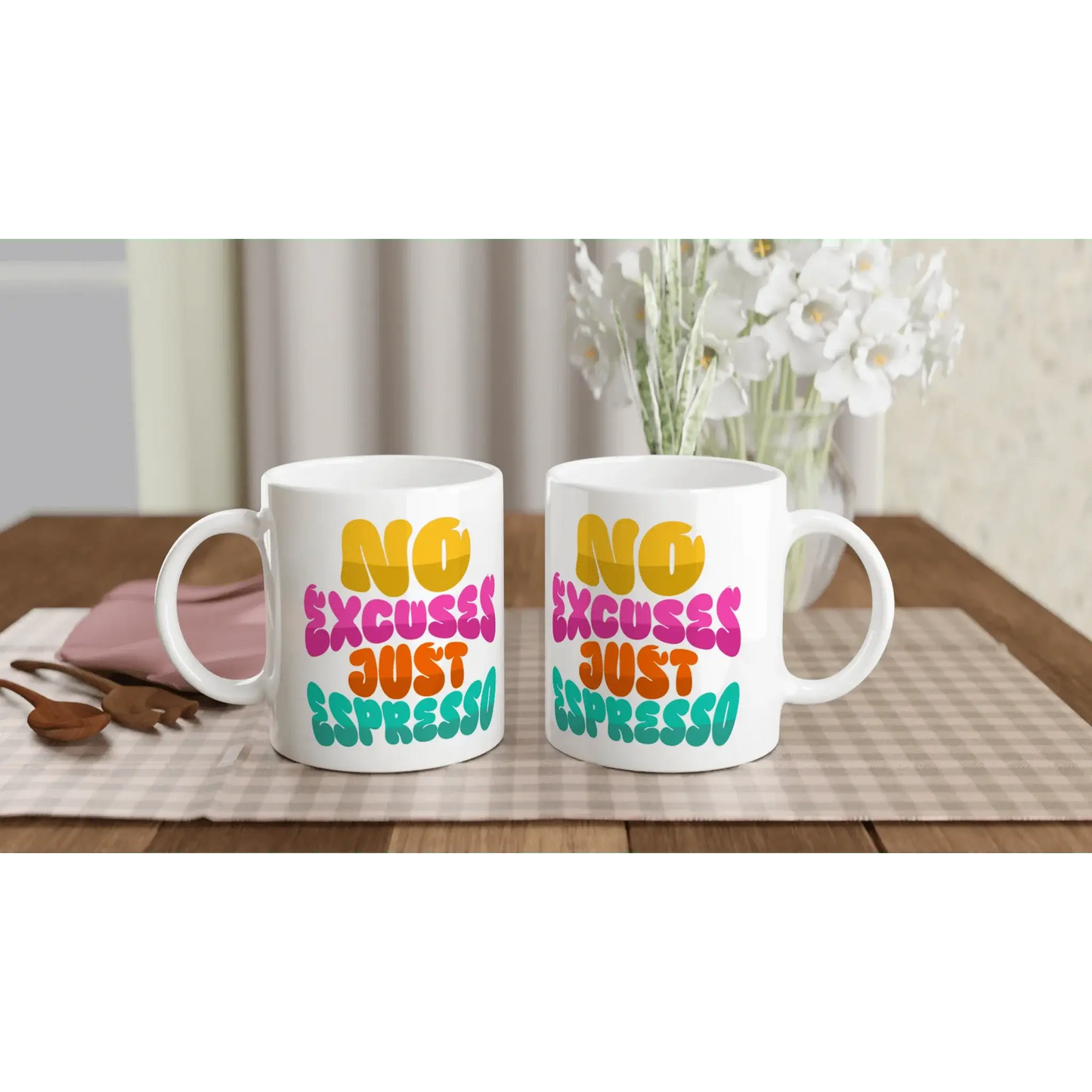 White 11oz Ceramic Mug - Mood In A Mug