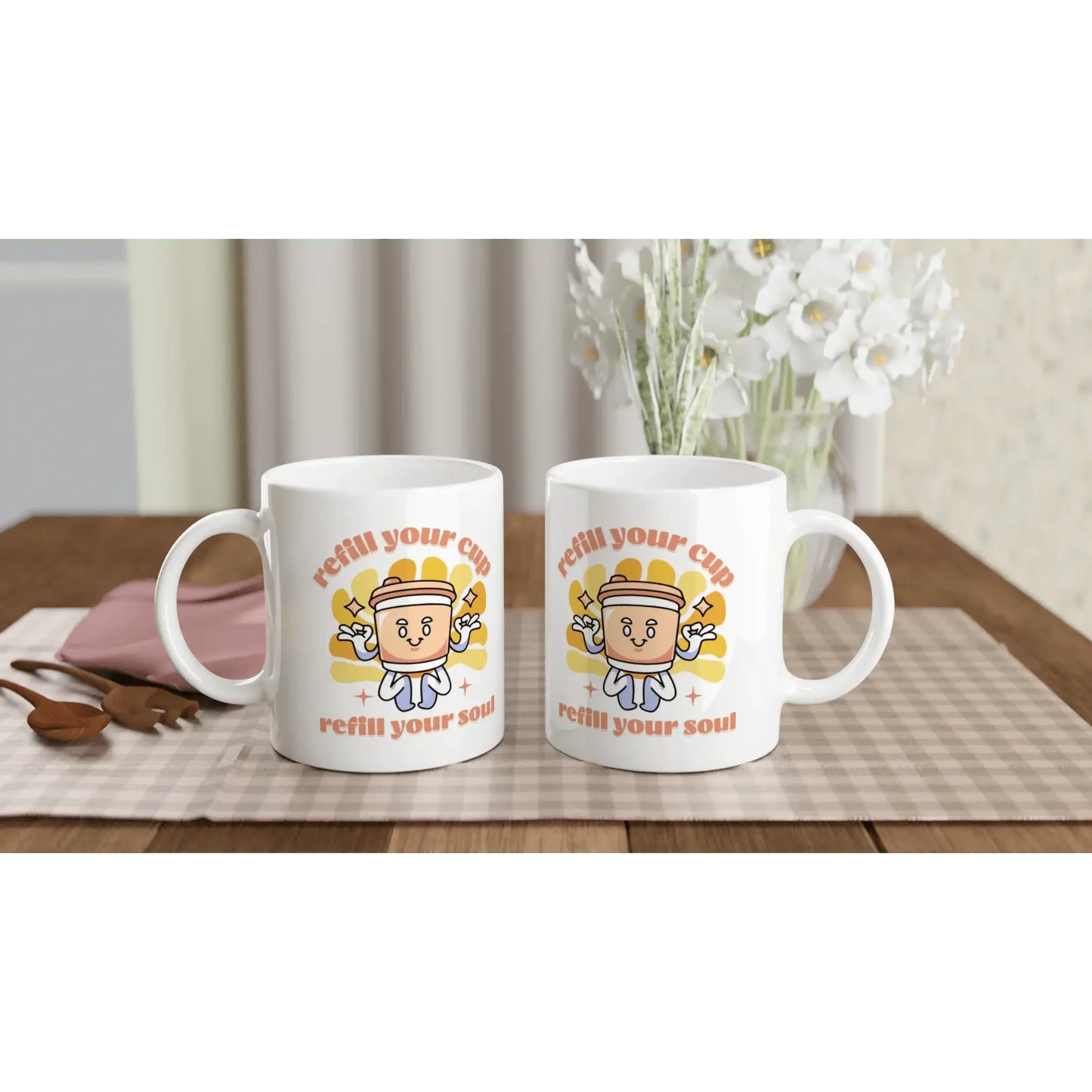 White 11oz Ceramic Mug - Mood In A Mug