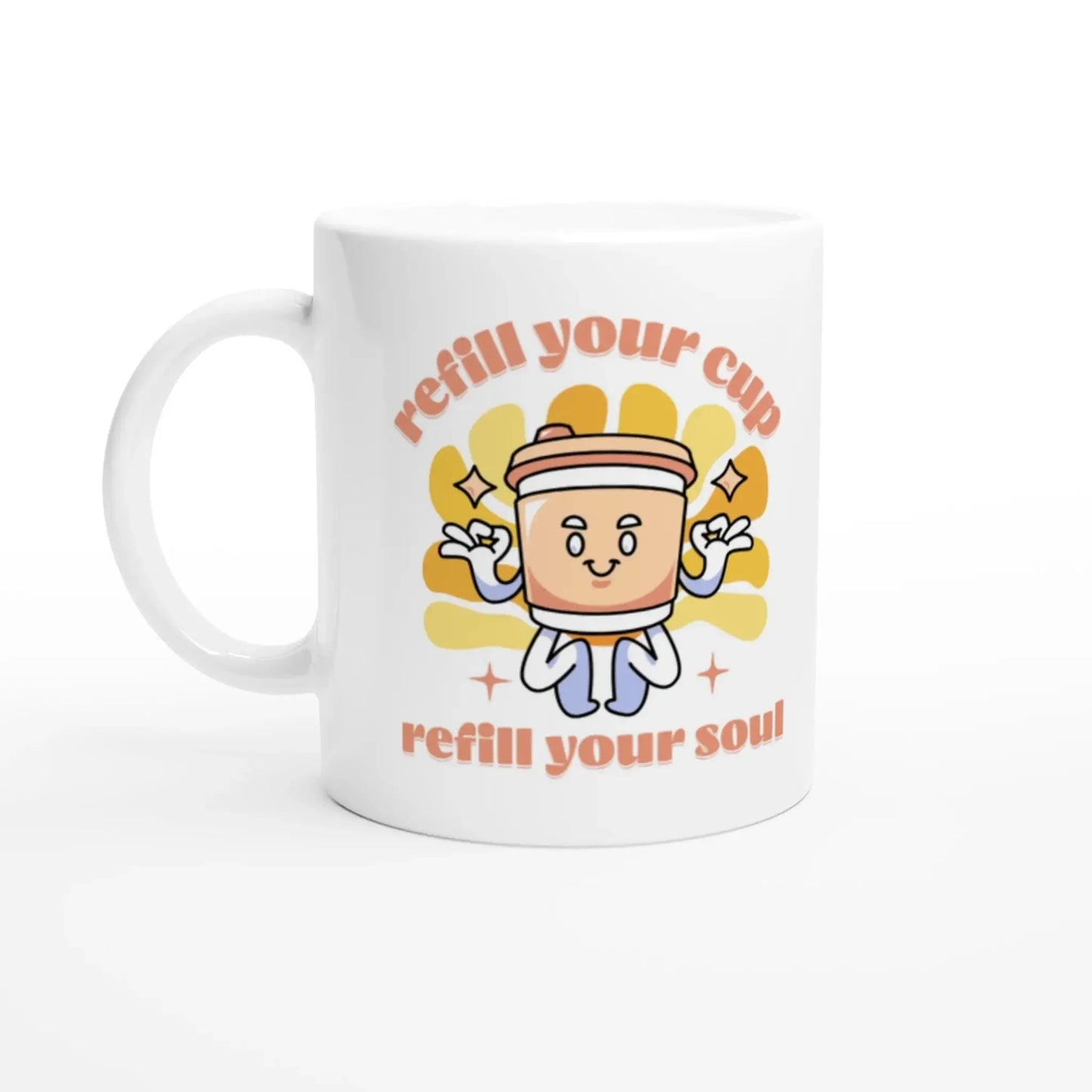 White 11oz Ceramic Mug - Mood In A Mug