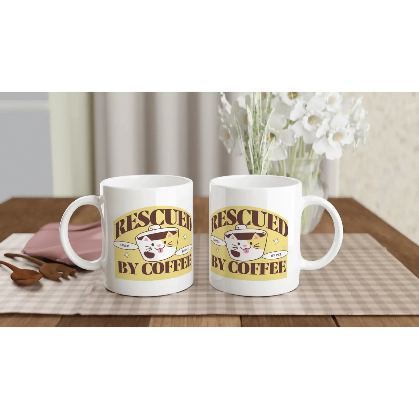 White 11oz Ceramic Mug - Mood In A Mug