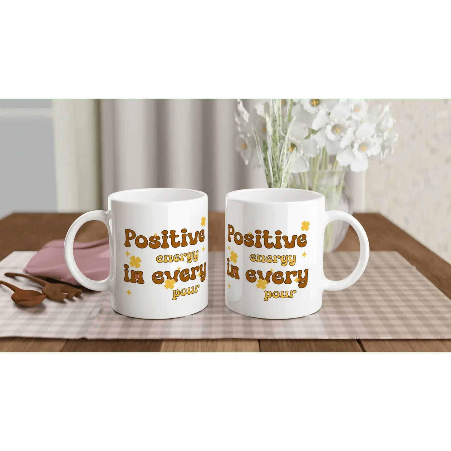 White 11oz Ceramic Mug - Mood In A Mug
