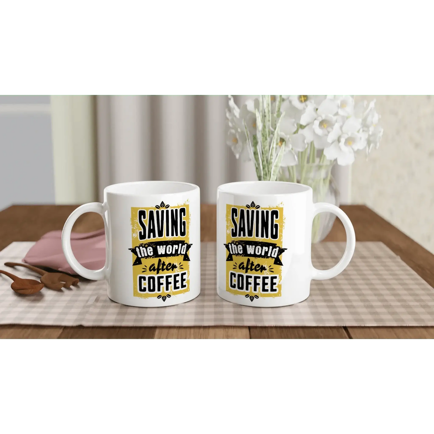 White 11oz Ceramic Mug - Mood In A Mug