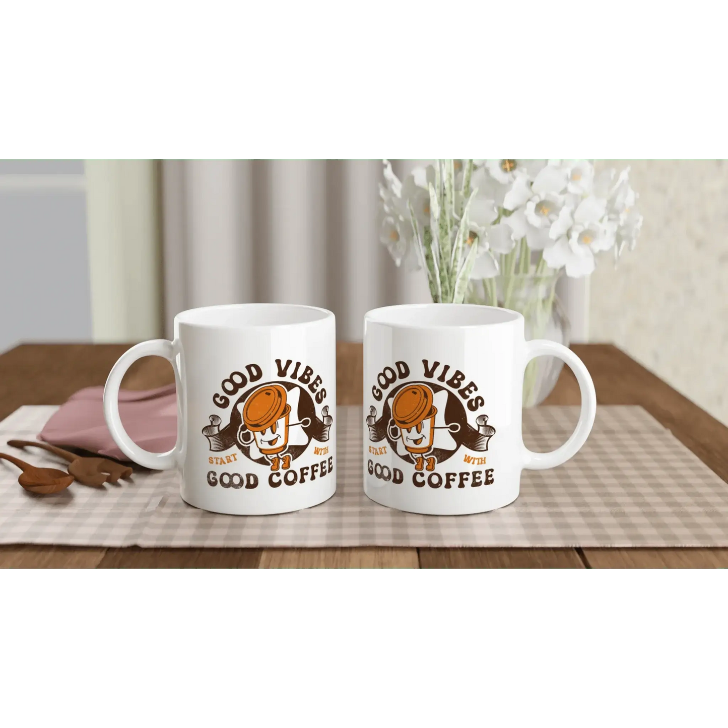 White 11oz Ceramic Mug - Mood In A Mug