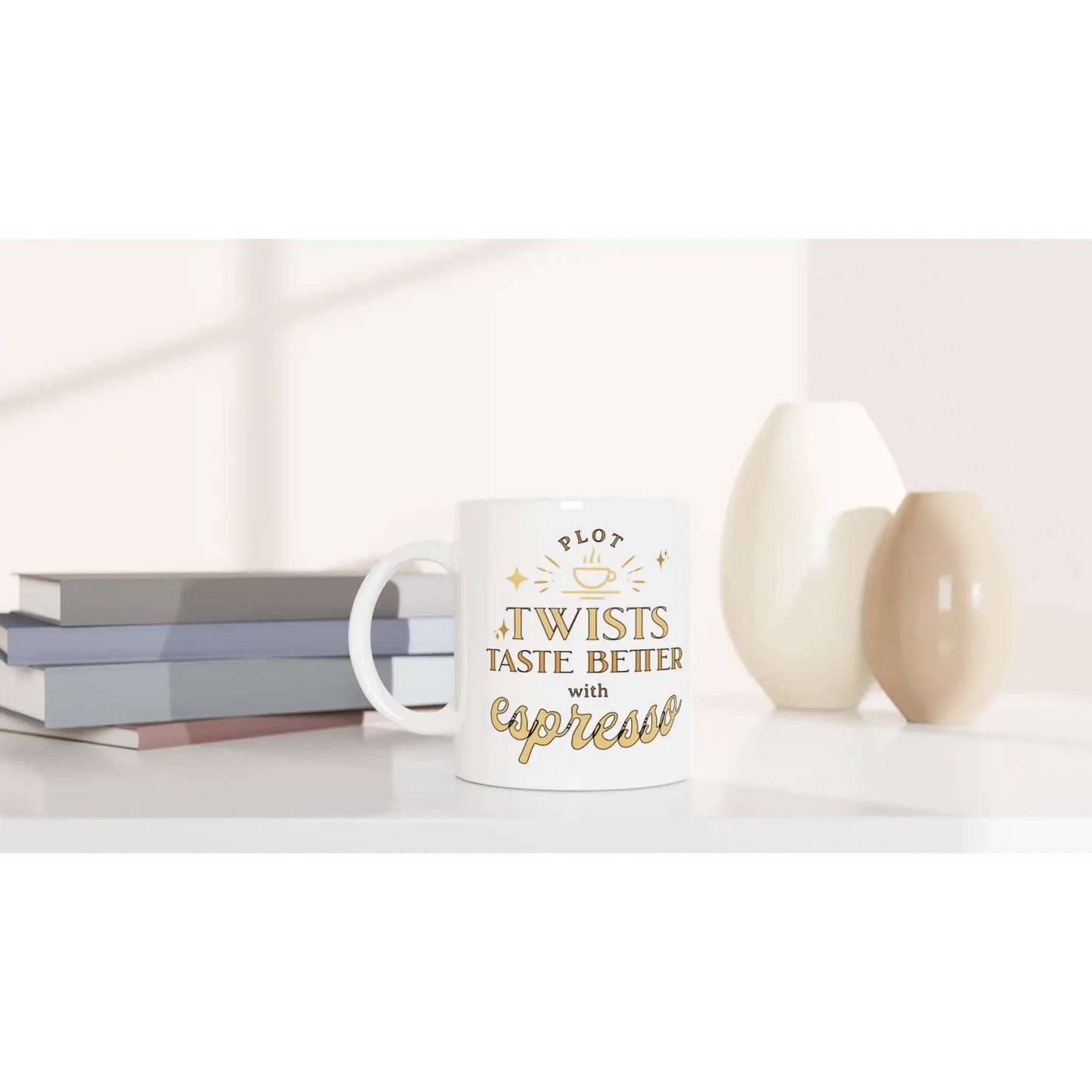 White 11oz Ceramic Mug - Mood In A Mug