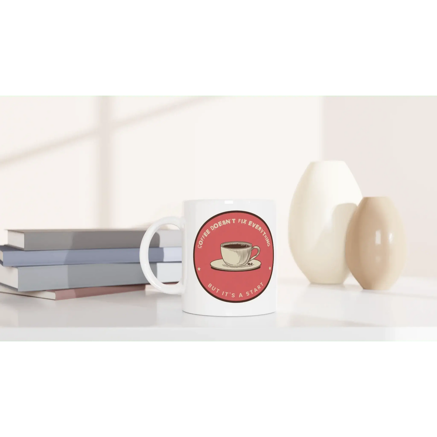 White 11oz Ceramic Mug - Mood In A Mug