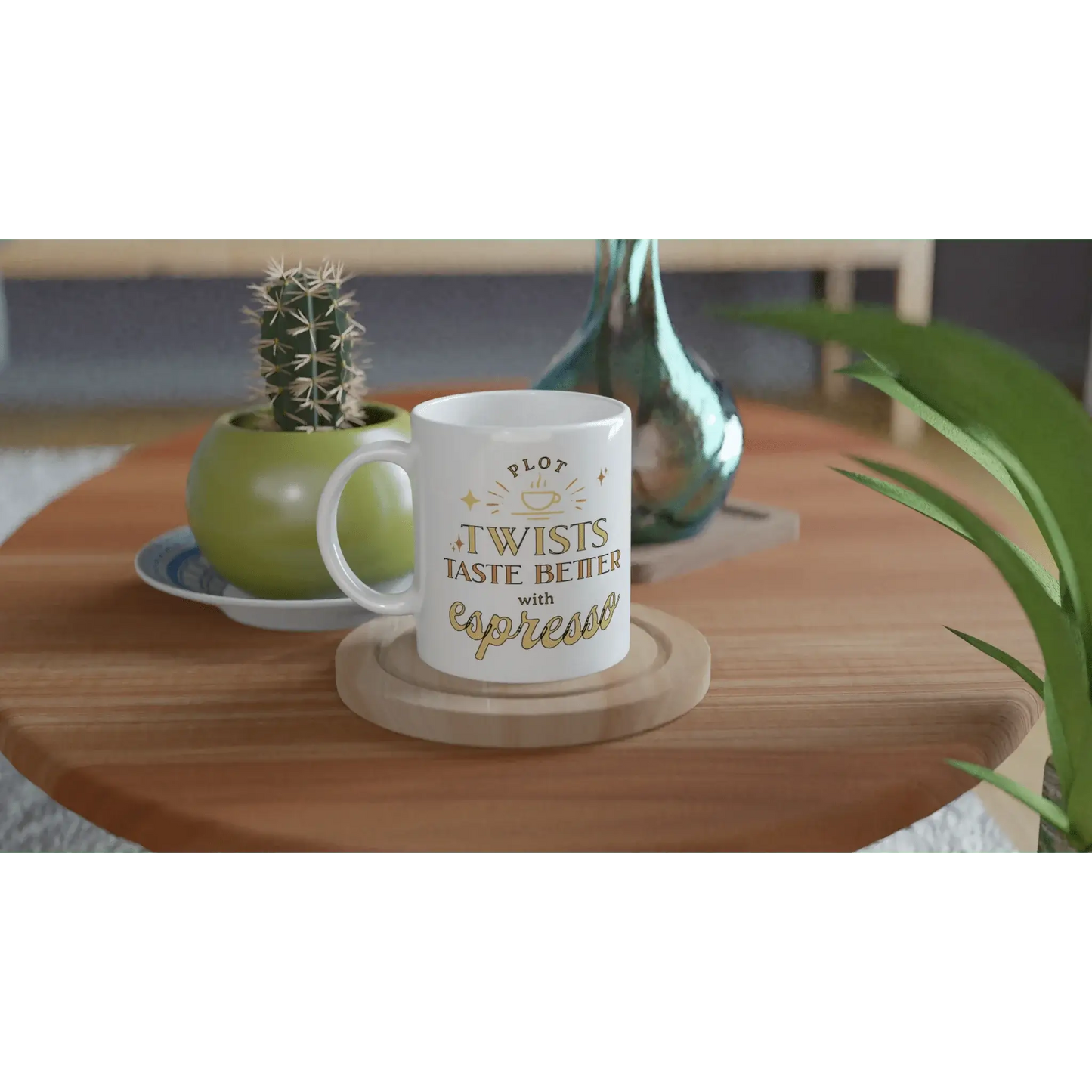 White 11oz Ceramic Mug - Mood In A Mug
