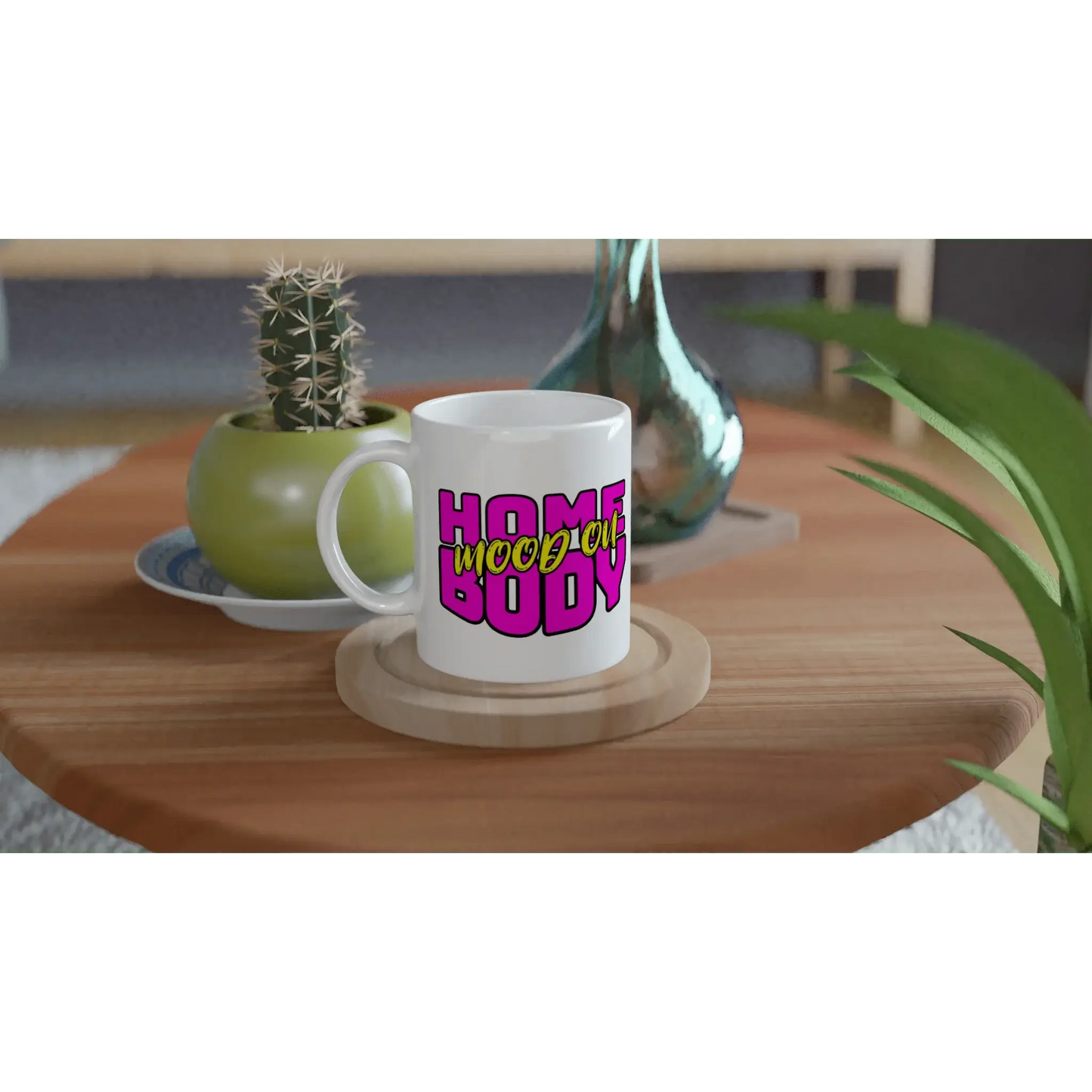 White 11oz Ceramic Mug - Mood In A Mug