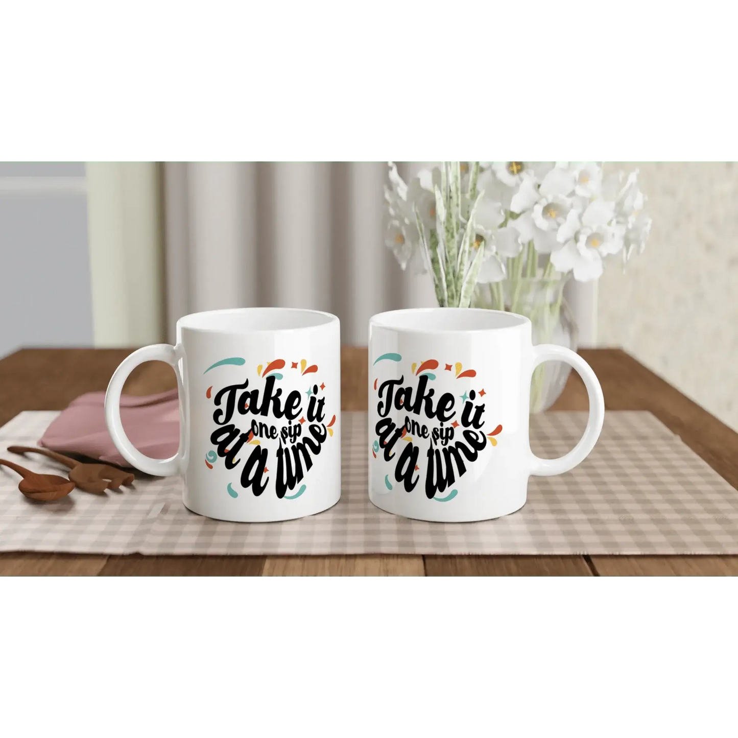 White 11oz Ceramic Mug - Mood In A Mug