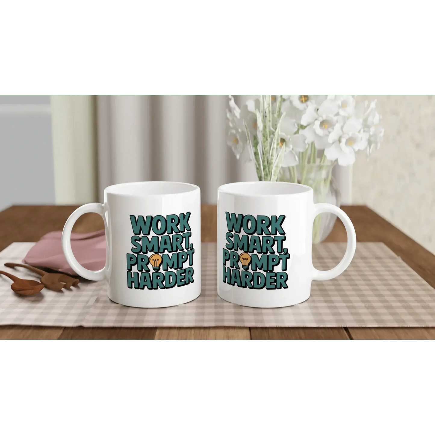 Work Smart Prompt Harder Mug - Mood In A Mug