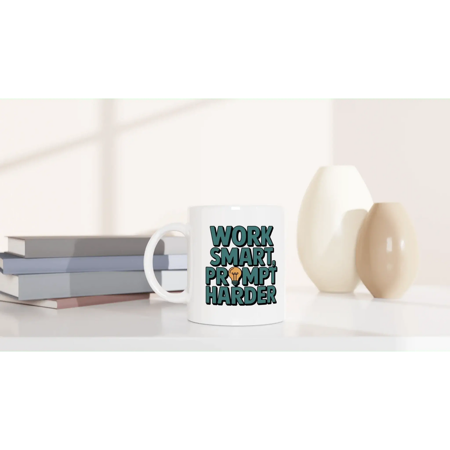 Work Smart Prompt Harder Mug - Mood In A Mug