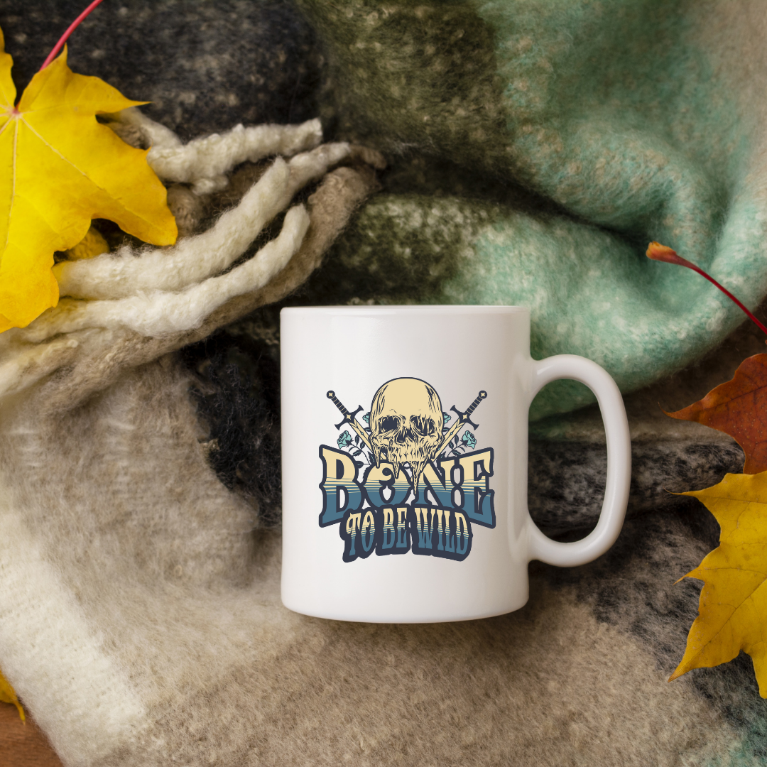 Bone To Be Wild – the perfect rebellious mug for spooky coffee lovers.